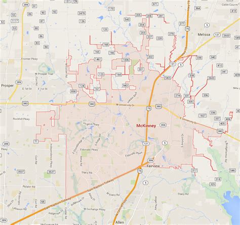 McKinney, Texas Map