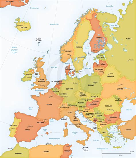 Vector map of Europe ~ Graphics on Creative Market