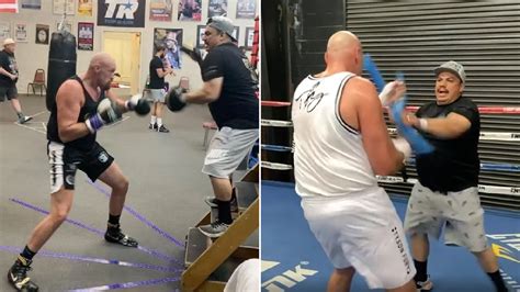 Tyson Fury shows off terrifying speed in new training videos ahead of ...