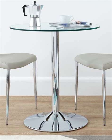 Naro Glass Round 2 Seater Table | Glass round dining table, Glass top ...