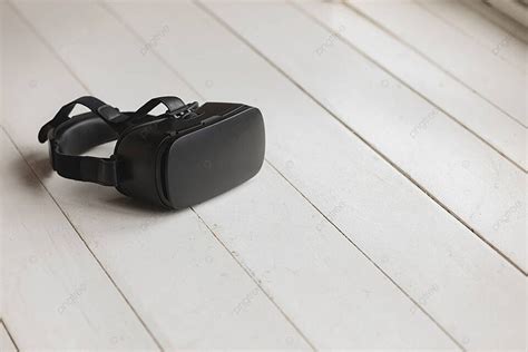 Virtual Reality Headset Placed On The Floor Photo Background And ...