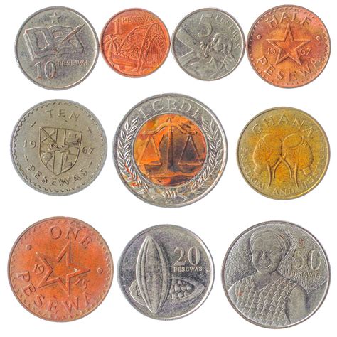 Buy Hobby of Kings10 Ghana Coins 1 Pesewa - 1 Cedi. Old Coins ...