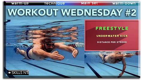 Freestyle swimming workout. Underwater kick / distance per stroke ...