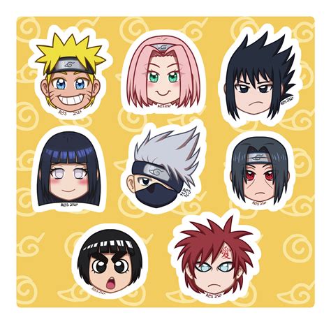 Naruto emojis stickers by alittleofsomething on DeviantArt