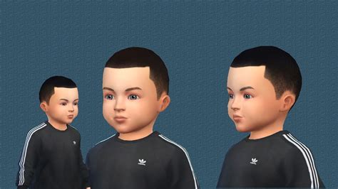 Simsworkshop: Very short almost bald haircut for toddlers - Sims 4 ...