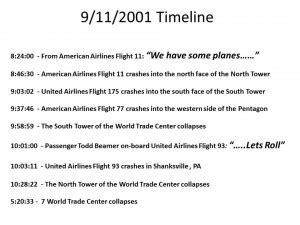 Sept 11th Timeline : This ain't Hell, but you can see it from here