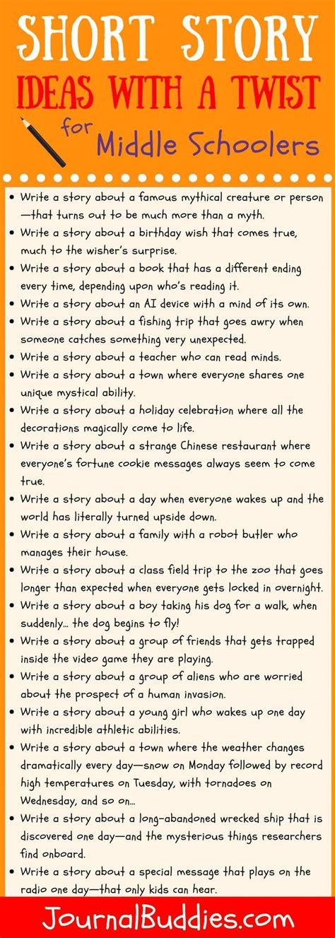 Short Story Ideas with a Twist | Short story writing prompts, Writing ...