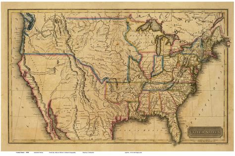 The United States of America 1820 Map USA Map Reprint Morse - Etsy ...