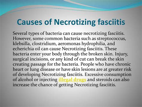 PPT - Necrotizing Fasciitis: Symptoms, Causes, Diagnosis and Treatment ...