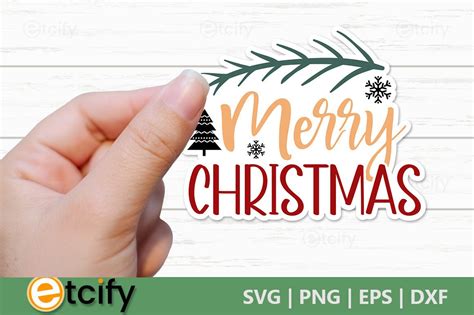 Merry Christmas Sticker Graphic by etcify · Creative Fabrica