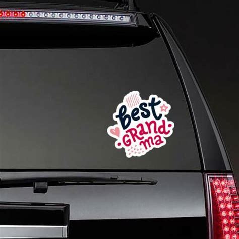 Lettering Best Grandma Illustration Sticker