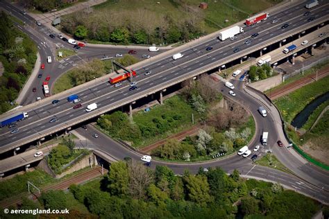 aeroengland | aerial photograph of junction 9 on the M6 motorway at ...