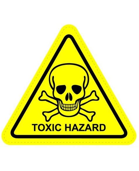 Toxic Hazard Warning Sign Sticker