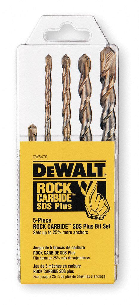 DEWALT 5-PC SDS Plus Hammer Drill Bit Set - 4TG60|DW5470 - Grainger