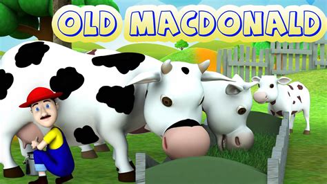 Old MacDonald Had A Farm - 3D Animation English Nursery Rhymes & More Ki...