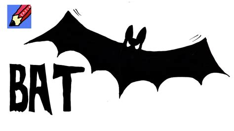 How to Draw a Bat for Halloween Real Easy - YouTube