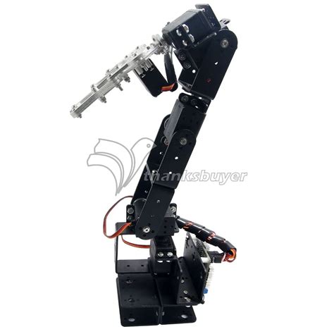 Robot 6 DOF Aluminium Clamp Claw Mount kit Mechanical Robotic Arm with ...