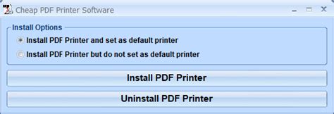 Cheap PDF Printer Software