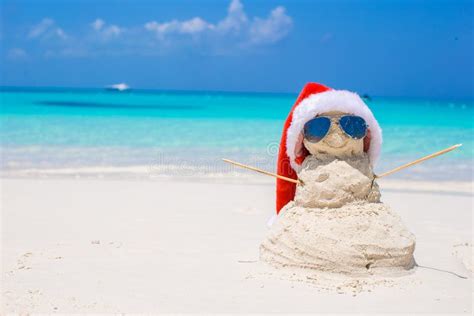 Snowman Made of Sand on the Beach Stock Photo - Image of calm, nature ...