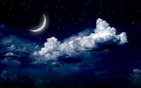 Fantasy Night Moon Clouds - Sky At Night Time - - teahub.io, Night Sky ...