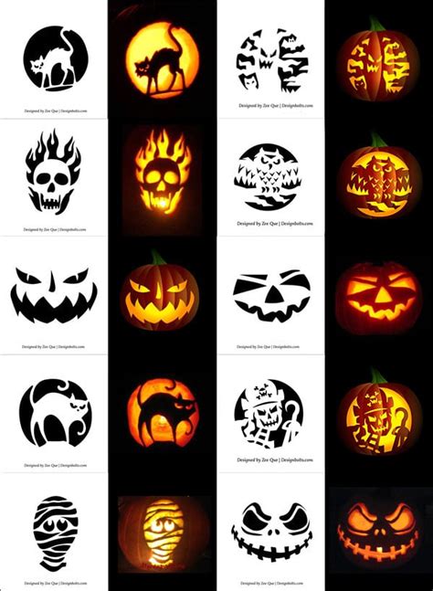 Pumpkin Carving Printable Template