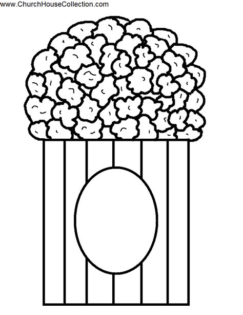 Popcorn coloring pages to download and print for free