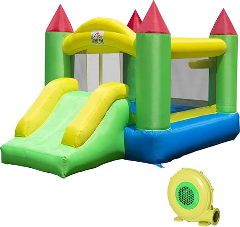 HOMCOM Kids Bouncy Castle Inflatable Bouncer Bounce House and Slide ...