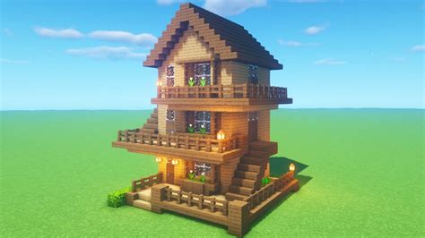 Minecraft Tutorial: How To Make A Wooden Survival House "2020 Tutorial ...