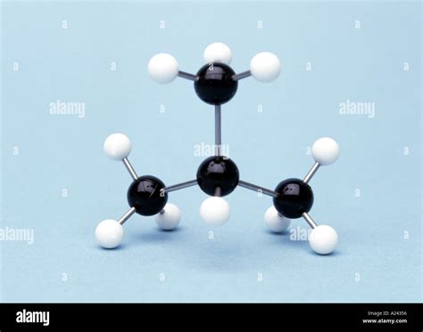 a molecular model of 2 methylpropane Stock Photo - Alamy