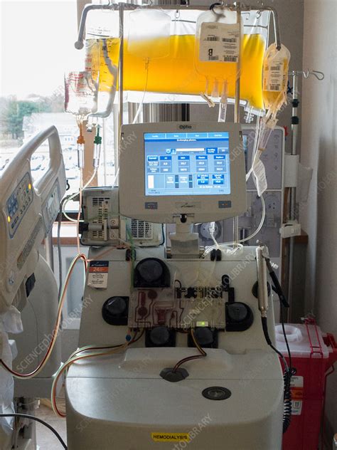 Plasmapheresis machine in use - Stock Image - C030/1573 - Science Photo ...