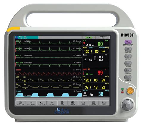 Axia V1050T Features and Inuitive Touch Screen Patient Monitor