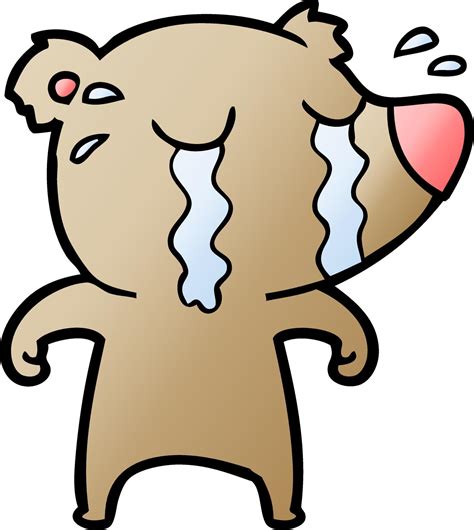 cartoon crying bear 12431926 Vector Art at Vecteezy