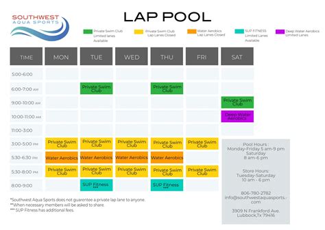 Pool Schedules