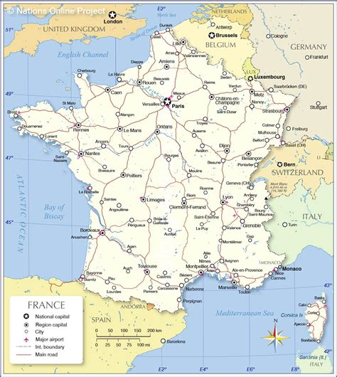 Map Of France Showing Airports - Franny Antonietta