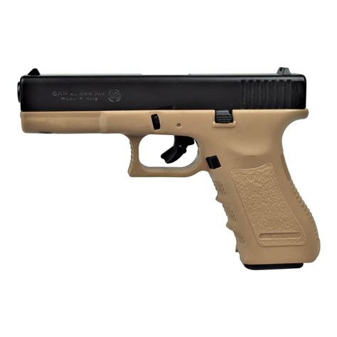 BRUNI GUNS BLANK PISTOL TOP FIRING GAP CALIBER 9MM BLACK/TAN (BR-1401BT ...