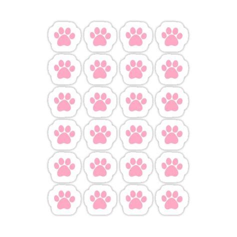 "mini cat paw print pink sheet" Sticker for Sale by promisesarelies in ...