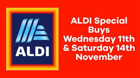 ALDI Special Buys from Wednesday 11th and Saturday 14th November