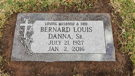 Flat Headstones or Single Grave Markers - Danna - Schlitzberger and ...