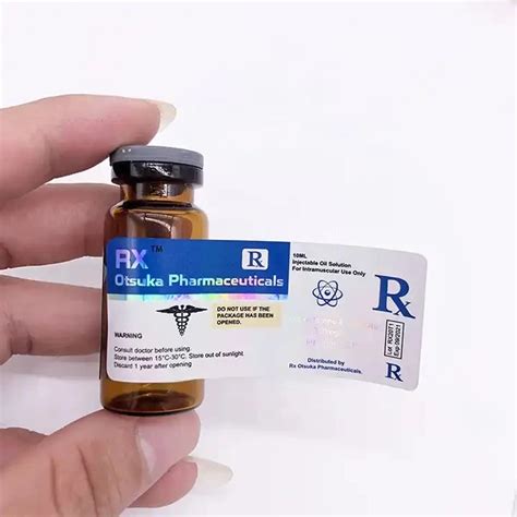 Custom Waterproof Vinyl Tear Proof 10ml Vial Labels For Medicine Bottle ...