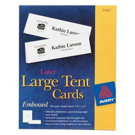 Avery Laser & Ink Jet Tent Cards 5309 AVE5309