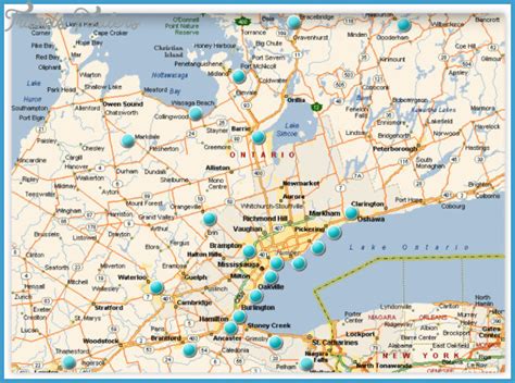 Oakville Ontario Map - TravelsFinders.Com