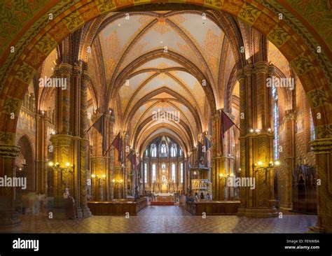 Interior of Matthias Church, Hungary, Budapest Stock Photo - Alamy