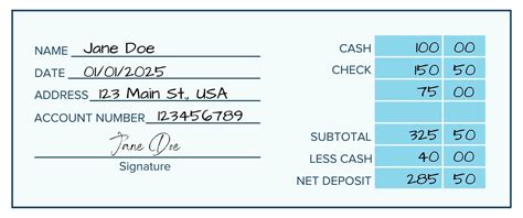 How To Write A Deposit Slip For Multiple Checks - Printable Form ...