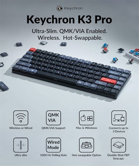 Keychron launches K3 Pro Ultra-Slim Wireless Mechanical Keyboard for ...