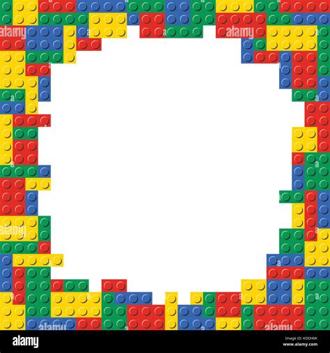 Lego Building Blocks Brick Border Frame Background Pattern Texture ...