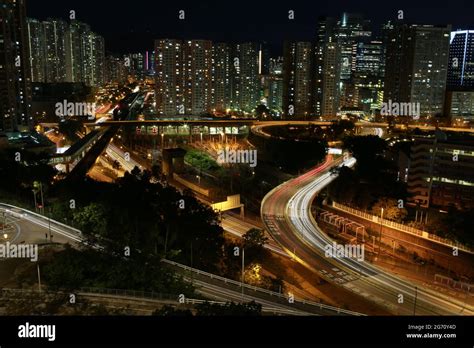 night view of Kowloon bay in hong kong Stock Photo - Alamy