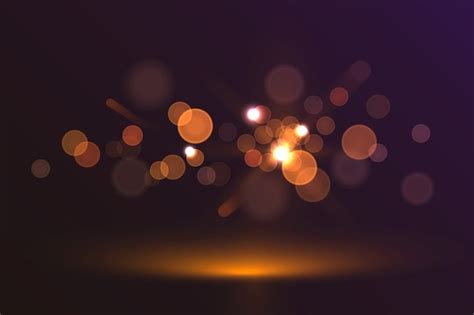 Free Vector | Bokeh lights effect on dark background