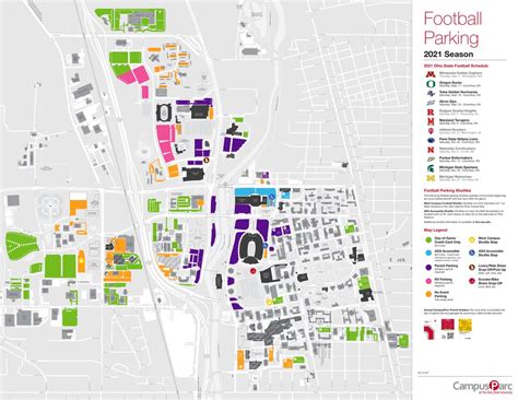 Parking for Ohio State football: Map for the Penn State game