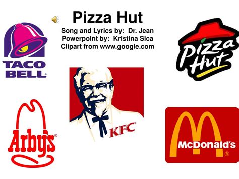 PPT - Pizza Hut Song and Lyrics by: Dr. Jean Powerpoint by: Kristina ...