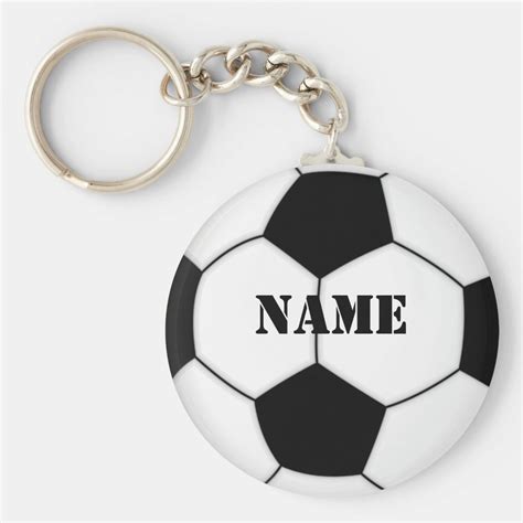 SOCCER BALL KEYCHAIN personalize with name | Zazzle